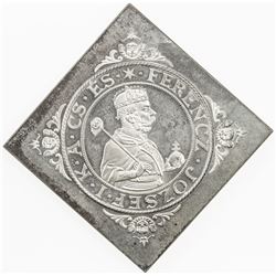 HUNGARY: Franz Josef I, 1848-1916, AR thaler, 1896-KB. UNC