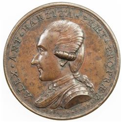 ITALY: AE medal (24.85g), 1779. EF