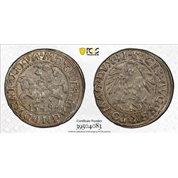 LITHUANIA: Sigismund II Augustus, 1548-1569, AR 1/2 grosz, 1548. PCGS MS63