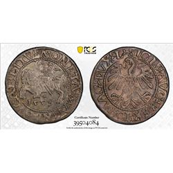 LITHUANIA: Sigismund II Augustus, 1548-1569, AR 1/2 grosz, 1559. PCGS MS63
