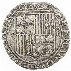 SPAIN: Ferdinand and Isabel, 1469-1504, AR 4 reales (13.19g), Seville, ND. VF
