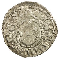 SWEDEN: Sten Sture, 1470-1497, 1501-1503, AR 1/2 ortug (0.91g), ND. EF