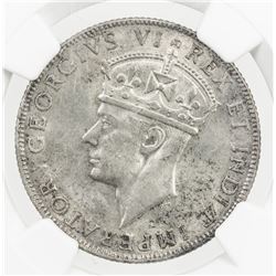 BRITISH EAST AFRICA: George VI, 1936-1952, AR shilling, 1941-I. NGC MS62