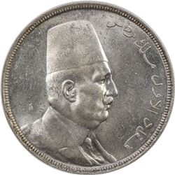 EGYPT: Fuad I, as King, 1922-1936, AR 20 piastres, 1923/AH1341. PCGS MS62