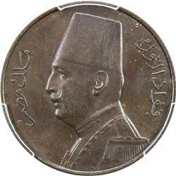 EGYPT: Fuad I, as King, 1922-1936, AE millieme, 1933/AH1352. PCGS MS64