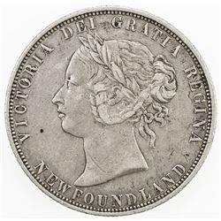NEWFOUNDLAND: Victoria, 1837-1901, AR 50 cents, 1873. VF