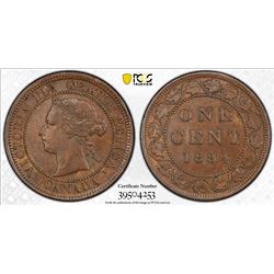 CANADA: Victoria, 1837-1901, AE cent, 1884. PCGS AU55