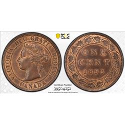 CANADA: Victoria, 1837-1901, AE cent, 1893. PCGS MS64