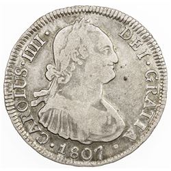 CHILE: Carlos IV, 1788-1808, AR 4 reales, 1807-So. F-VF