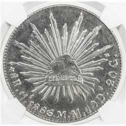 MEXICO: Republic, AR 8 reales, 1886-Ca. NGC UNC