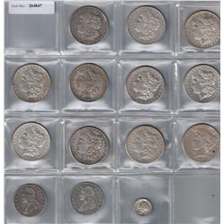UNITED STATES: LOT of 14 silver coins