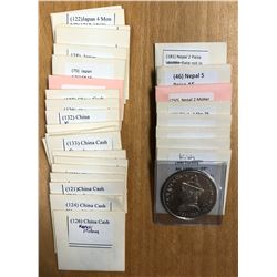 WORLDWIDE: ASIA: lot of 92 coins