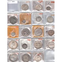 WORLDWIDE: LOT of 18 silver coins