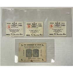 WORLDWIDE: LOT of 4 banknotes