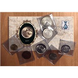 WORLDWIDE: LOT of 9 varied coins