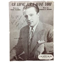 Frank Palumbo Signed Sheet Music