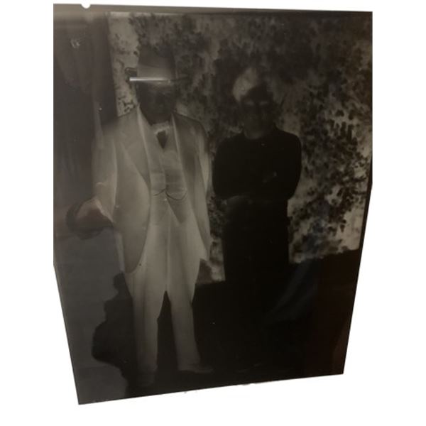 Charlie Chaplin & Winston Churchill Rare Photo Negative