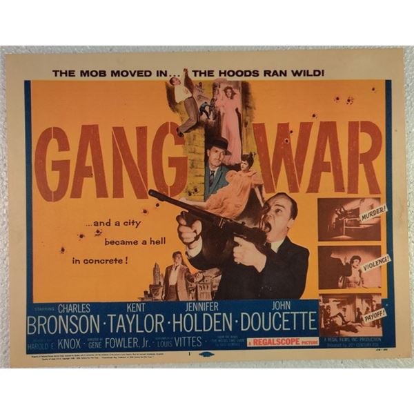 Gang War Lobby Card (1958)