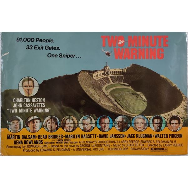 Two-Minute Warning (1976) Window Card