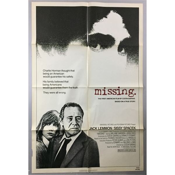 Missing (1982) One Sheet Litho