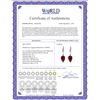 Image 2 : Genuine 26.2 ctw Ruby & Diamond Earrings 14KT Rose Gold - REF-43T3A