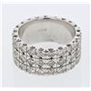 Image 1 : Natural 3.70 CTW Diamond Ring 18K White Gold - REF-445X5T