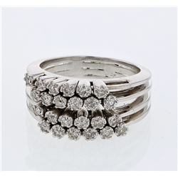 Natural 0.47 CTW Diamond Ring 14K White Gold - REF-97R2K