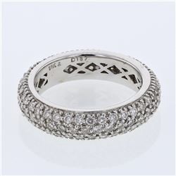 Natural 1.75 CTW Diamond Ring 18K White Gold - REF-214Y2N