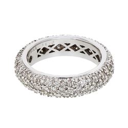 Natural 1.76 CTW Diamond Band Ring 14K White Gold - REF-134Y3N