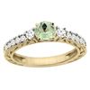 Image 1 : 1.10 CTW Amethyst & Diamond Ring 14K Yellow Gold - REF-79V3R
