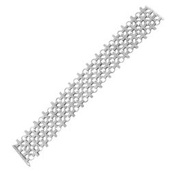 Natural 4.27 CTW Diamond Bracelet 18K White Gold - REF-727X2T