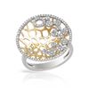 Image 1 : Natural 0.52 CTW Diamond Ring 14K Two Tone Yellow Gold - REF-68N4Y