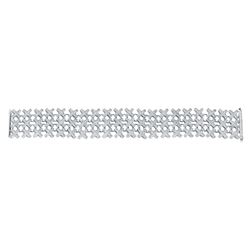 Natural 9.05 CTW Diamond Bracelet 14K White Gold - REF-689N4Y
