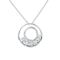 Natural 0.15 CTW Diamond Necklace 14K White Gold - REF-37T8X