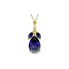 Image 1 : Genuine 5.15 ctw Sapphire Necklace 14KT Yellow Gold - REF-53X2M