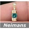 Image 1 : 1.00 ct Emerald & Diamond Dangle Earrings 14kt