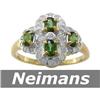 Image 1 : Vintage 1.25 ct Tourmaline & Diamond Ring 14k Gold USGL