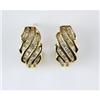 Image 1 : 18K Gold BAGUETTE DIAMOND EARRINGS 1 CARAT! (36013)
