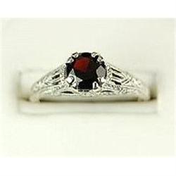 ANTIQUE STYLE RING GARNET ONE CARAT! (39858)