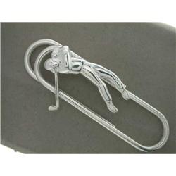 STERLING SILVER MONEY CLIP WITH GOLFER (41876)