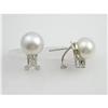 Image 2 : 18K Earrings SOUTH SEA PEARL w DIAMONDS (41936)