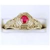 Image 1 : ANTIQUE 14K WHITE GOLD RING RUBY .30 CARATS! FILIGREE (42978)