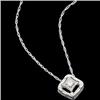 Image 1 : ANTIQUE STYLE 14K WHITE GOLD DIAMOND NECKLACE (58072)