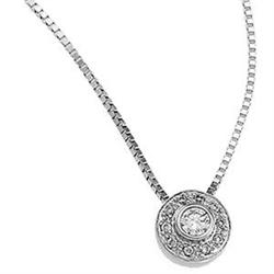 14k White Gold Diamond Necklace (58091)