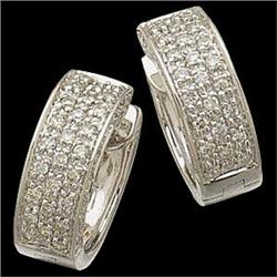14k White Gold Diamond Earrings (58094)