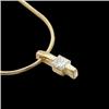 Image 1 : 14K GOLD NECKLACE PRINCESS CUT DIAMOND (58132)