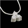 Image 1 : PLATINUM 3 DIAMOND NECKLACE (58197)