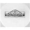 Image 1 : ANTIQUE DIAMOND ENGAGEMENT RING .40 CARATS! WHITE GOLD FILIGREE (59750)