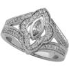 Image 1 : Marquise DIAMOND RIGHT HAND RING .75 CTS! (60057)