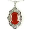 Image 1 : STERLING  Antique Style Pendant CARNELIAN (60692)
